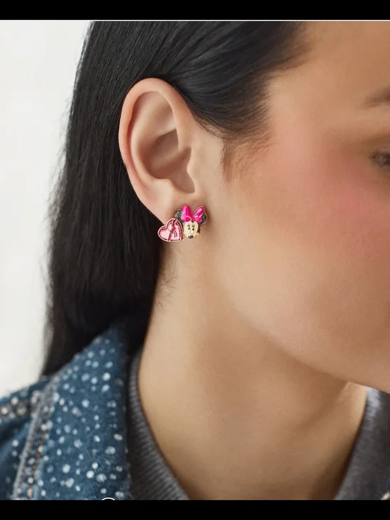 NWT Disney x Baublebar Minnie Mouse Valentine's Day Earrings - Picture 2 of 6